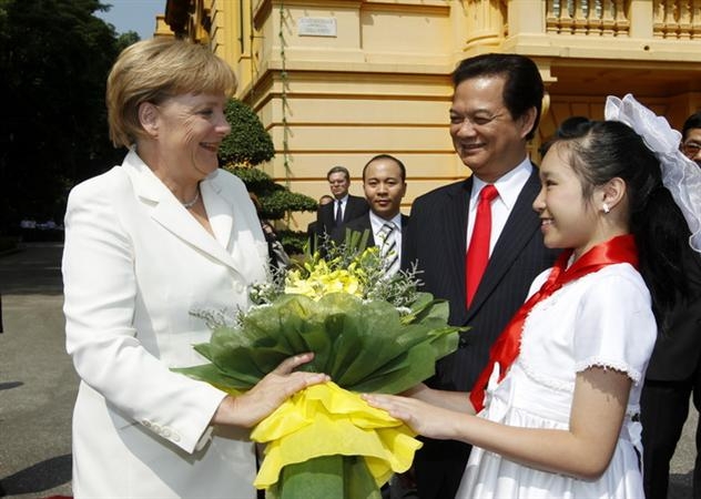 German Chancellor Angela Merkel visits Vietnam
